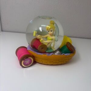Disney Fairies Tinkerbell Pretty Little Pixie Snow Globe & Clock - Sewing